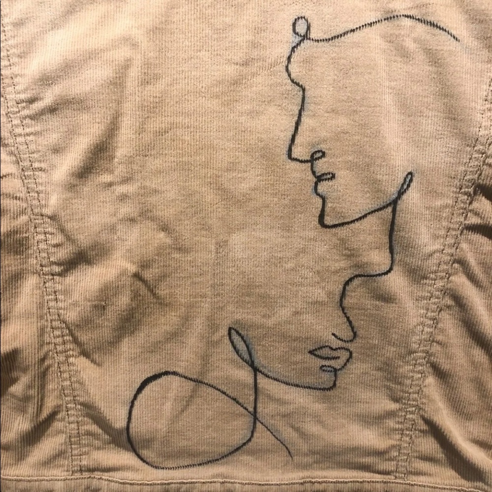 Custom Hand Painted Corduroy Vintage Levi Jacket